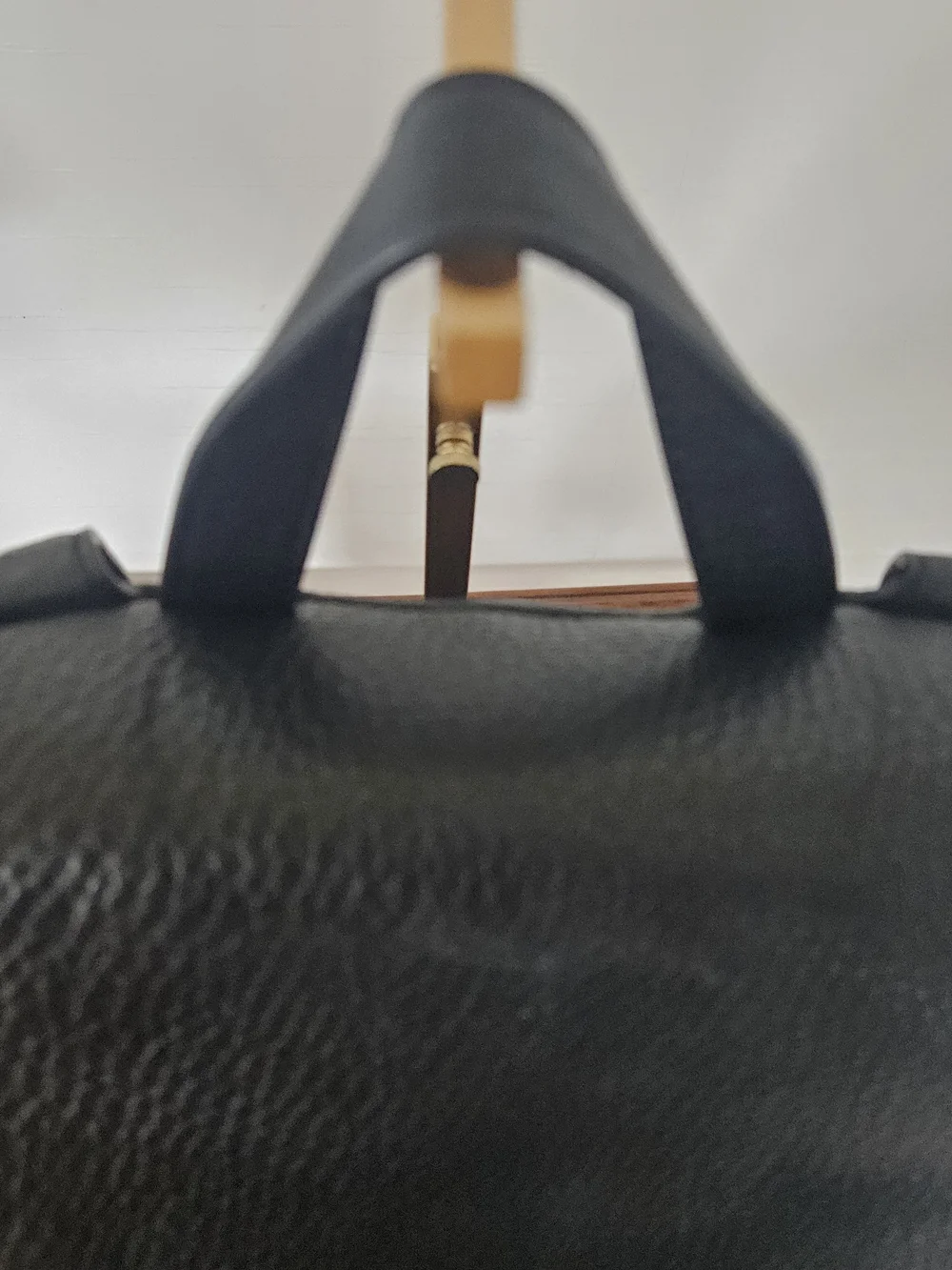 kate spade Black Pebbled Leather Backpack with Tassels